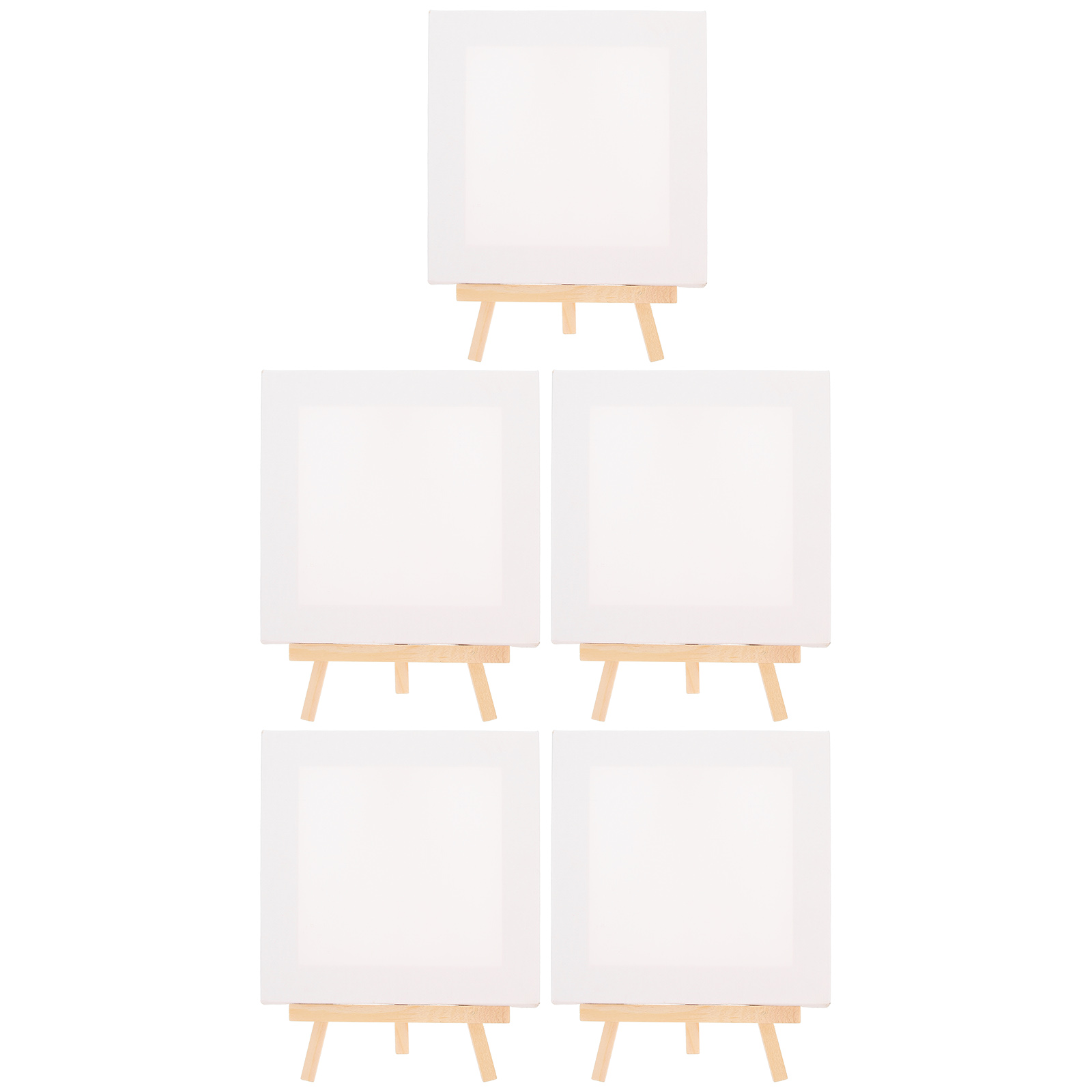 5 Sets of Mini Canvas and Easel DIY Mini Easel Desktop Easel Stands Mini  Picture Display Stands